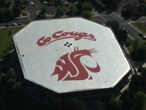 Aerial of Beasley Coliseum